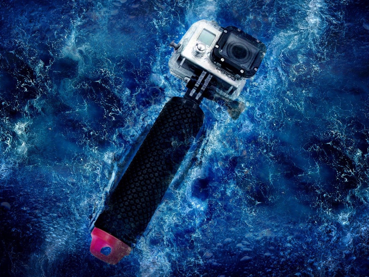 Waterproof Floating Hand Grip Compatible With Gopro Hero 12 11 10 9 8 7 6 5 4 3+ 2 1 Session Black Silver Handler & Handle Mount Accessories Kit For Water Sport And Action Cameras (Rose Red)